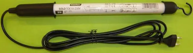 Photo from the official notice: Kanlux portable lamp "solo toe10 working lamp" — electric shock risk