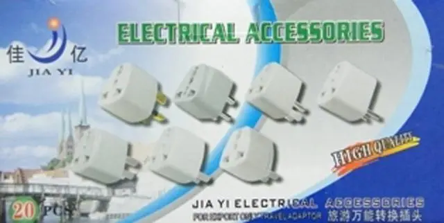 Foto do aviso oficial: Jia Yi Adaptador de plugue de viagem  «Acessórios elétricos» — risco: Choque elétrico