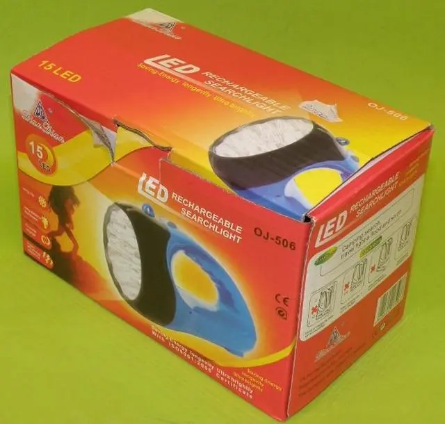 Photo de l’avis officiel: Dian Dian Torche rechargeable «LED Rechargeable Searchlight» — risque: Choc électrique & Incendie