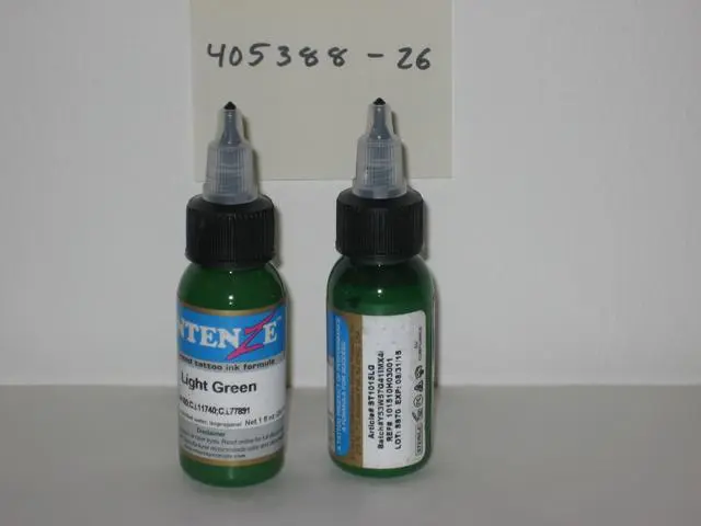 Foto do aviso oficial: Intenze Tinta de tatuagem:  1. Intenze Cherry Bomb  2. Inten — risco: Químico