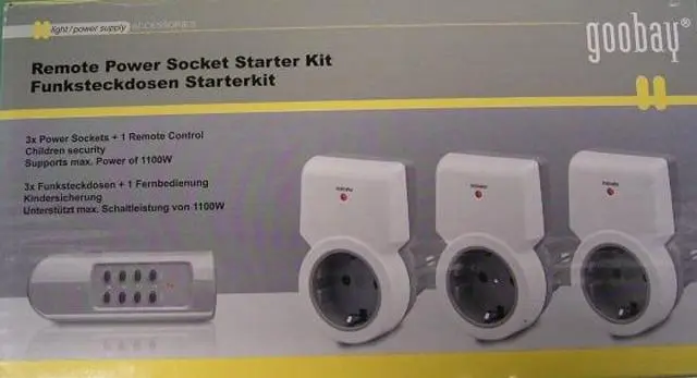 Photo from the official notice: Goobay remote-controlled socket "remote power socket star — electric shock risk