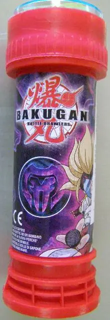 Foto do aviso oficial: SUPER BOOM Brinquedo de bolhas de sabão  1 ‘Ben 10’  2. Morcego de Bakugan — risco: Microbiológico