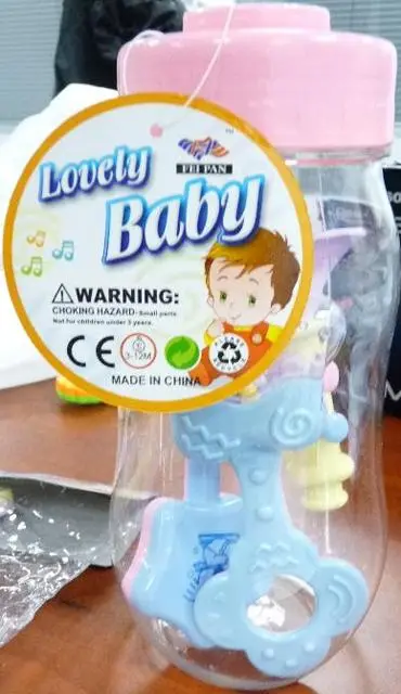 Foto do aviso oficial: Fei Pan Chocalho «Lovely Baby» — risco: Engasgamento