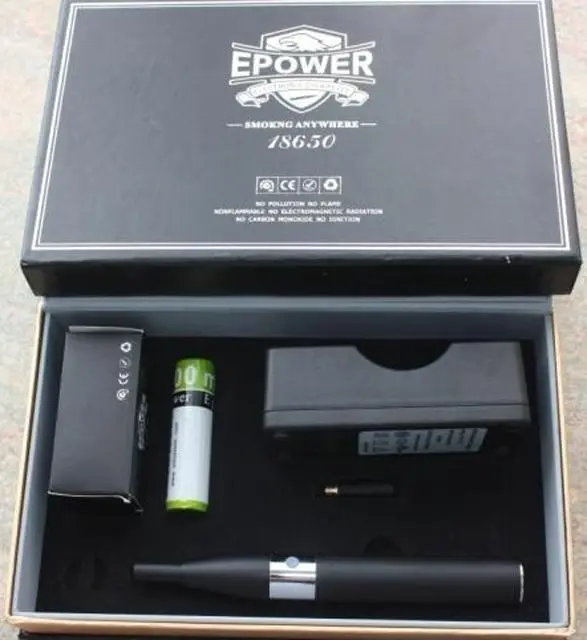 Foto do aviso oficial: Kit de cigarro eletrônico «E-power» — risco: Choque elétrico & Incêndio