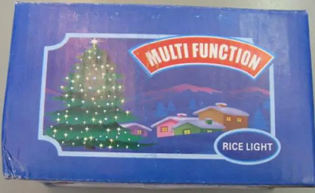 Photo from the official notice: Lighting chain Multi Function -Rice Light — electric shock risk