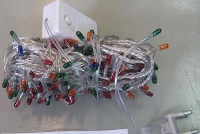 Photo from the official notice: Lighting chain Multi Function -Rice Light — electric shock risk