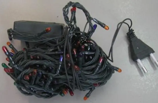 Photo from the official notice: Lighting chain Multi Function -Rice Light — electric shock risk