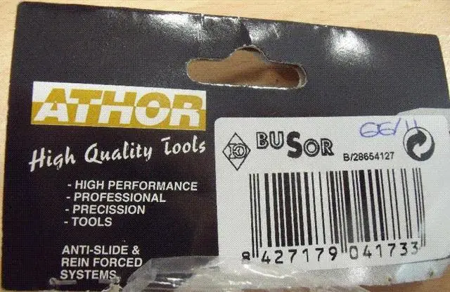 Photo from the official notice: BUSOR plug adaptor "high quality tools" — electric shock risk
