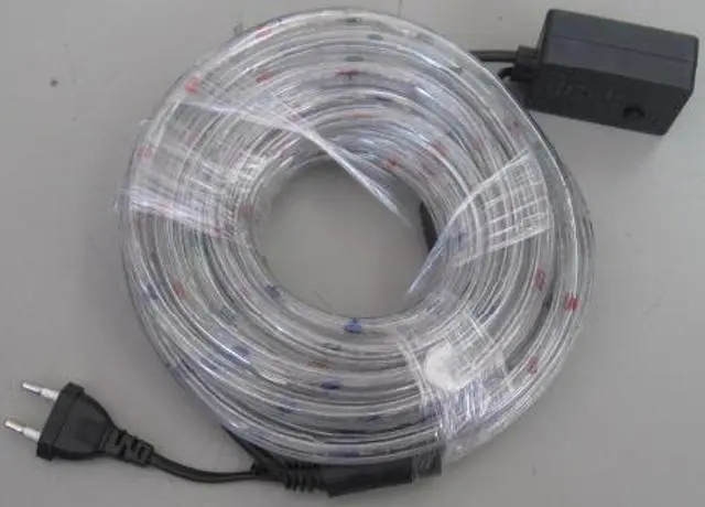 Photo from the official notice: Lighting chain "10m Rope Light" — electric shock risk