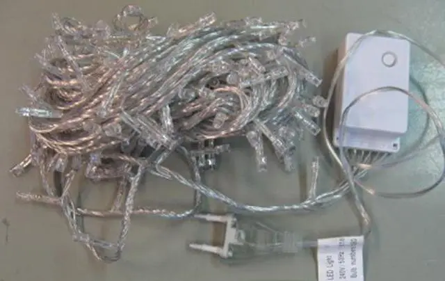 Photo de l’avis officiel: Chaîne d’éclairage «180 LED Light» — risque: Choc électrique & Incendie