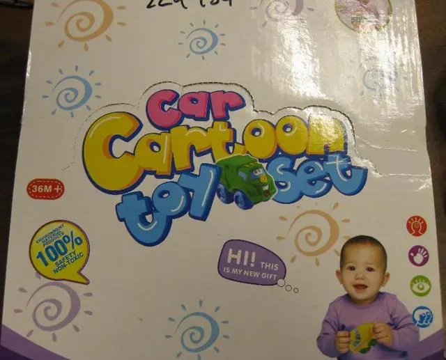 Photo de l’avis officiel: Cartoon Voiture de jouets «Car Cartoon Toy Set» &amp; #13; — risque: Risque chimique