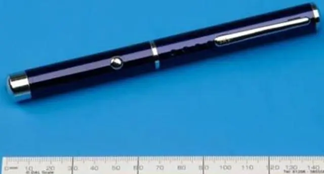 Foto aus der offiziellen Meldung: Sky or unbranded Laserpointer — Risiko: Sehschaden