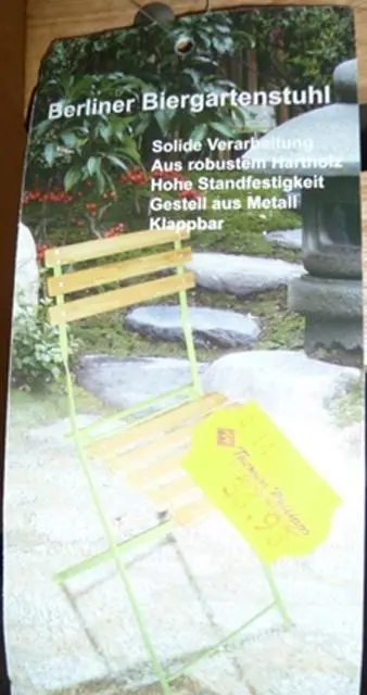 Photo de l’avis officiel: Chaise pliante «Berliner Biergartenstuhl» &amp; #13; — risque: Blessures