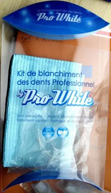 Photo de l’avis officiel: PRO WHITE Kit de blanchiment dentaire professionnel — risque: Risque chimique