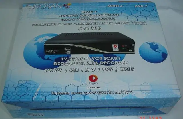 Foto aus der offiziellen Meldung: EUROSAN Digitaler Empfänger „Digital Terrestrial Receiver“ — Risiko: Verbrennungen & Elektrischer Schlag