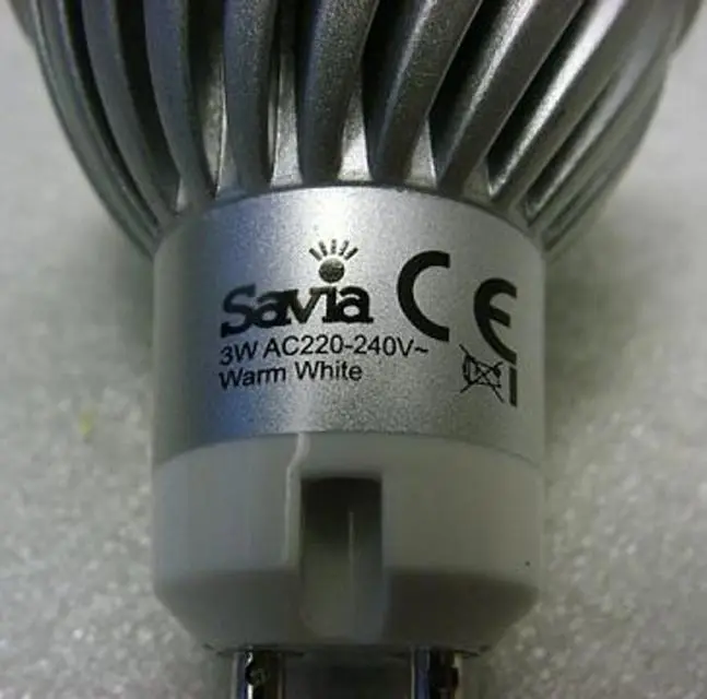Foto do aviso oficial: Savia Lâmpada LED — risco: Choque elétrico