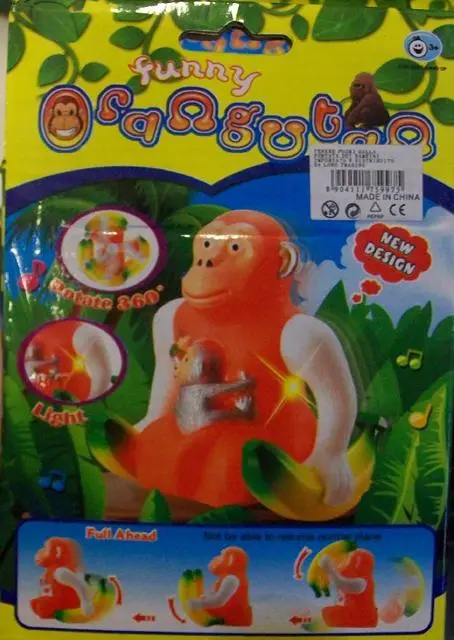 Photo from the official notice: Long Trading Funny Orangutan plastic toy — chemical risk