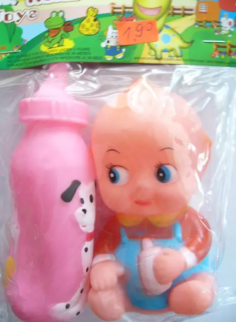 Foto do aviso oficial: Kaili Toys Boneca de plástico com garrafa — risco: Químico