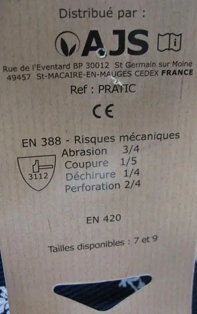 Foto aus der offiziellen Meldung: AJS - Le jardin en couleurs Pratic Gartenhandschuhe &amp; #13; &amp; #13; — Risiko: Chemikalie