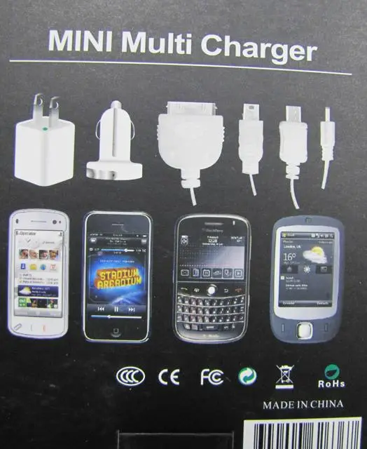 Photo de l’avis officiel: Mini Multi Charger Chargeur pour téléphone portable — risque: Choc électrique & Incendie
