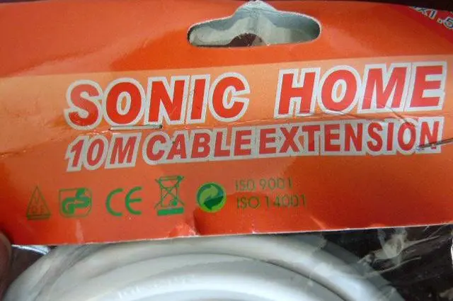 Foto do aviso oficial: SONIC HOME 10-metre Extension Ligação de extensão — risco: Choque elétrico