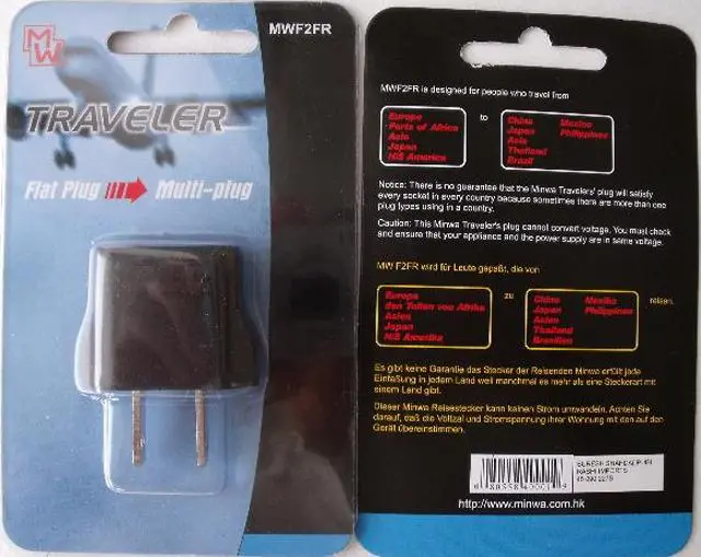 Foto uit de officiële melding: MW Traveler Reisadapters  &amp; # #13; — risico: Elektrische schok