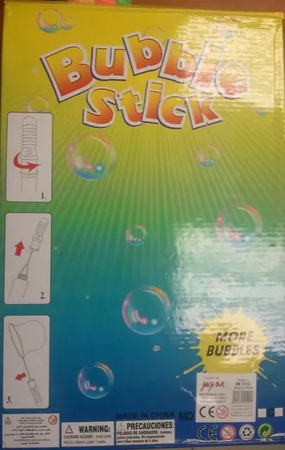 Photo from the official notice: Arca Due Bubble Stick soap bubble — microbiological risk