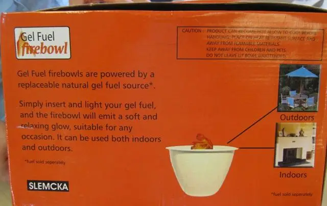 Photo from the official notice: Slemcka Gel Fuel Fire Bowl — burns risk