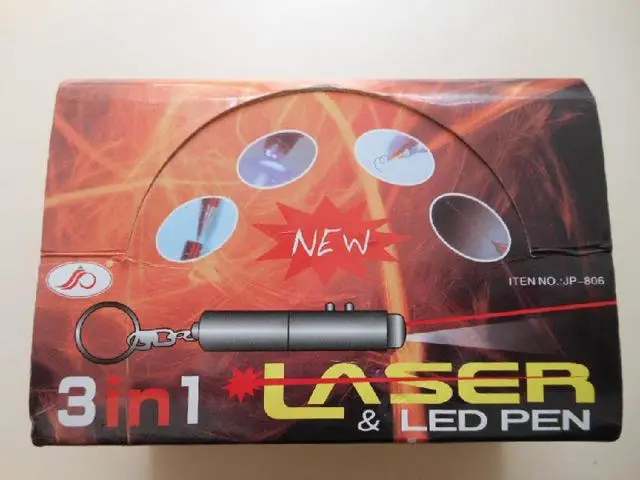 Foto uit de officiële melding: Laser &amp; Led Pen Laserpointer  &amp; #13; — risico: Aantasting van het gezichtsvermogen (A12/1341/12)