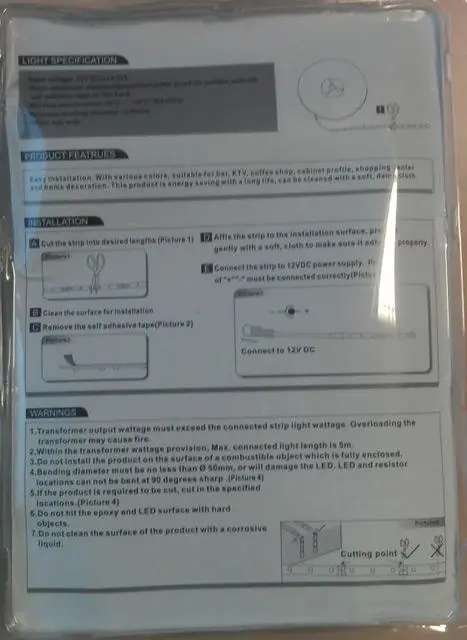 Photo from the official notice: LED strip led strip light — electric shock risk