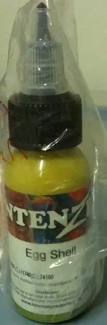 Foto do aviso oficial: Intenze Egg Shell Tinta de tatuagem — risco: Químico