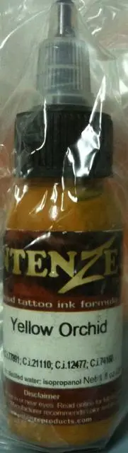 Foto do aviso oficial: Intenze Yellow Orchid Tinta de tatuagem — risco: Químico