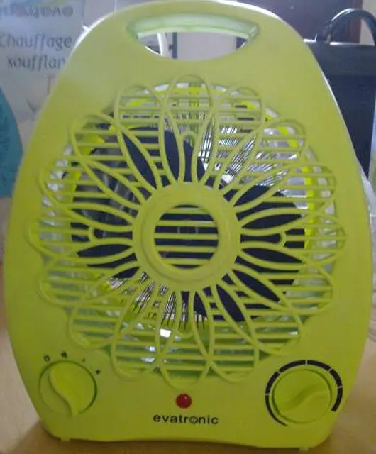 Foto uit de officiële melding: Evatronic Chauffage Soufflant Iris Ventilatorverwarmer  &amp; #13; — risico: Brand
