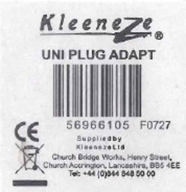 Foto uit de officiële melding: Universal Plug Adaptor De adapter van de reisstop  &amp; #13; — risico: Elektrische schok