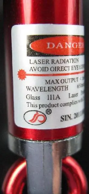 Foto uit de officiële melding: Laser &amp; LED Light Laserpointer  &amp; #13; — risico: Aantasting van het gezichtsvermogen (A12/1441/12)