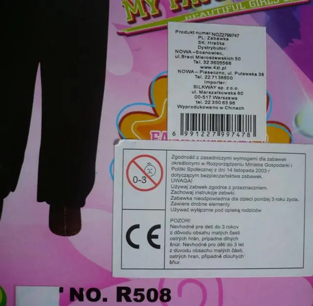 Foto do aviso oficial: BETTY Conjunto de bonecas  ; — risco: Químico