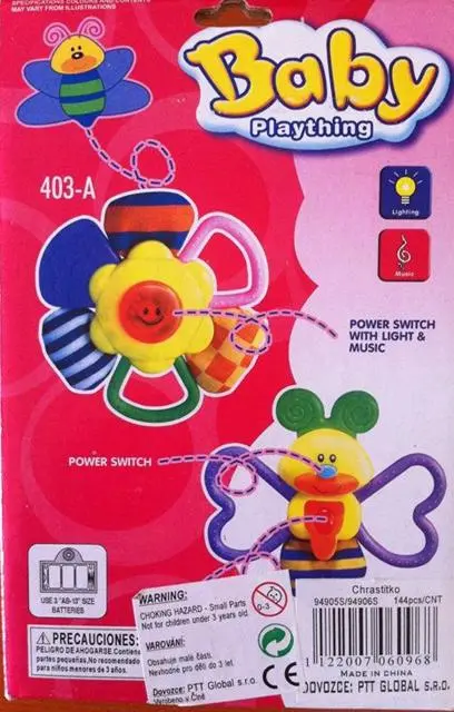 Photo de l’avis officiel: Baby Plaything Jouet de dentition pour bébé — risque: Étouffement