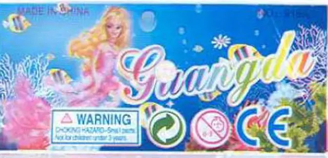 Foto do aviso oficial: Jafritoys Guangda Boneca da sereia — risco: Químico