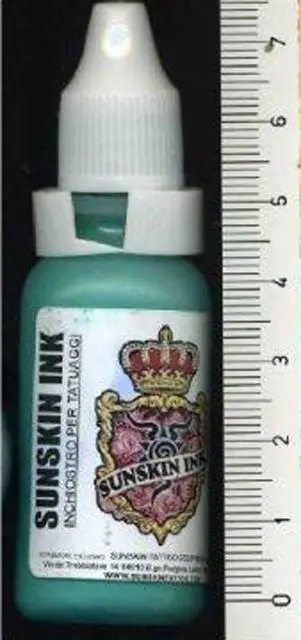 Foto uit de officiële melding: Sunskin INK Tattoo inkt &amp; #13; — risico: Chemische risico's