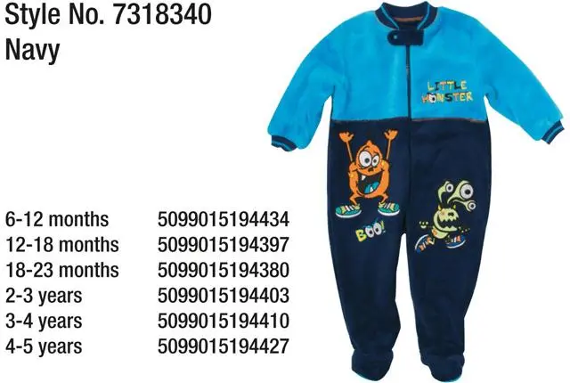 Photo from the official notice: St. Bernard Baby Pink, Blue/Red, Aqua and Navy. pyjama suit — choking risk