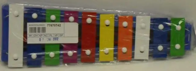 Photo de l’avis officiel: Marek Glockenspiel 10-tone Instrument de musique jouet — risque: Étouffement