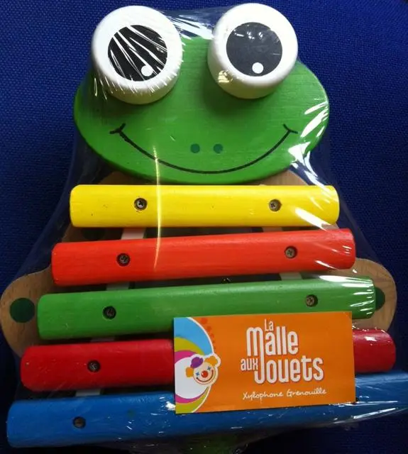Zdjęcie z oficjalnego zgłoszenia: La malle aux jouets Xylophone frog (Xylophone grenouille) Zabawka ksylofon – żaba — ryzyko: Zadławienie & Urazy