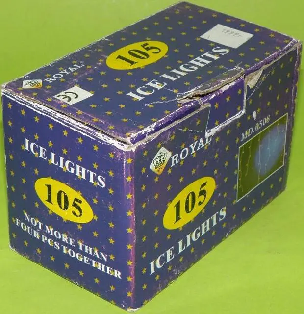 Photo from the official notice: Royal Ice Lights lighting chain — electric shock & fire risk