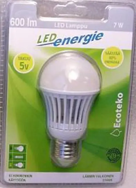 Photo from the official notice: Ecoteko LED energie led lamp — electric shock risk