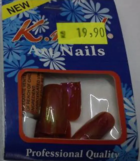 Foto dell’avviso ufficiale: K.nail Art Nails Unghie false &amp; #13; &amp; #13; — rischio: Rischio chimico (A12/1702/12)