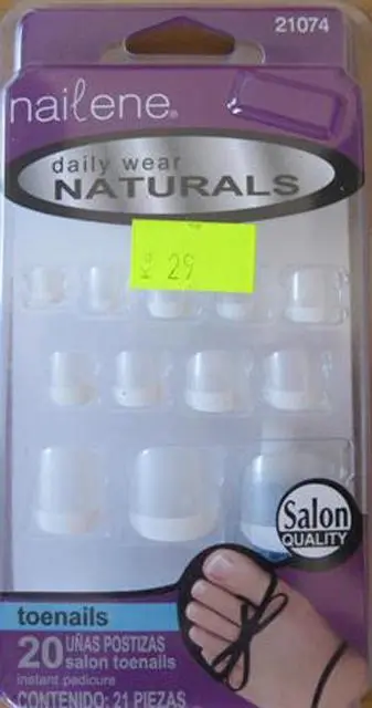 Photo from the official notice: Nailene Daily wear NATURALS toe nails false nails — chemical risk