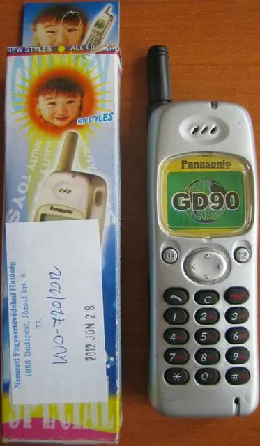 Foto do aviso oficial: Tideway Brinquedo telemóvel — risco: Lesões auditivas