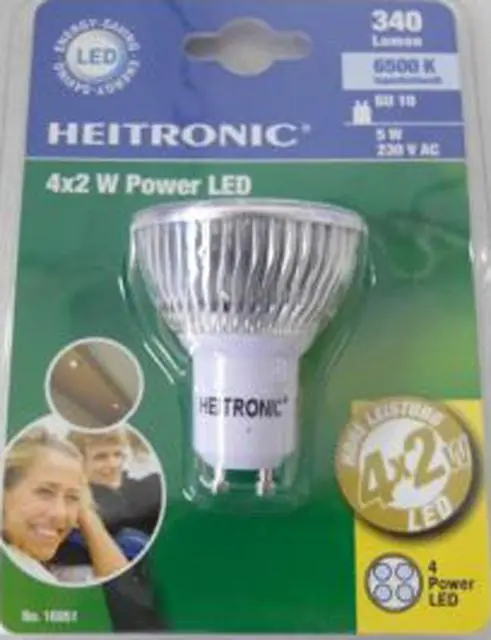 Foto do aviso oficial: Heitronic 4 x 2W Power LED Lâmpada LED — risco: Choque elétrico