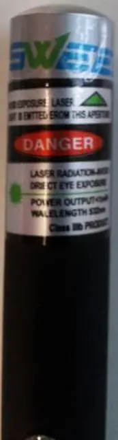 Foto uit de officiële melding: Swees Professional Laser Pointer Laserpointer  &amp; #13; — risico: Aantasting van het gezichtsvermogen