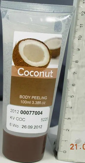 Photo de l’avis officiel: Coconut Body Peeling Gommage du corps et #13; &amp;#13; — risque: Risque microbiologique